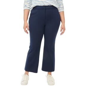 NWT J.Crew Factory Kelsey Pant 14 Navy High-Rise Cropped Flare Work Trousers